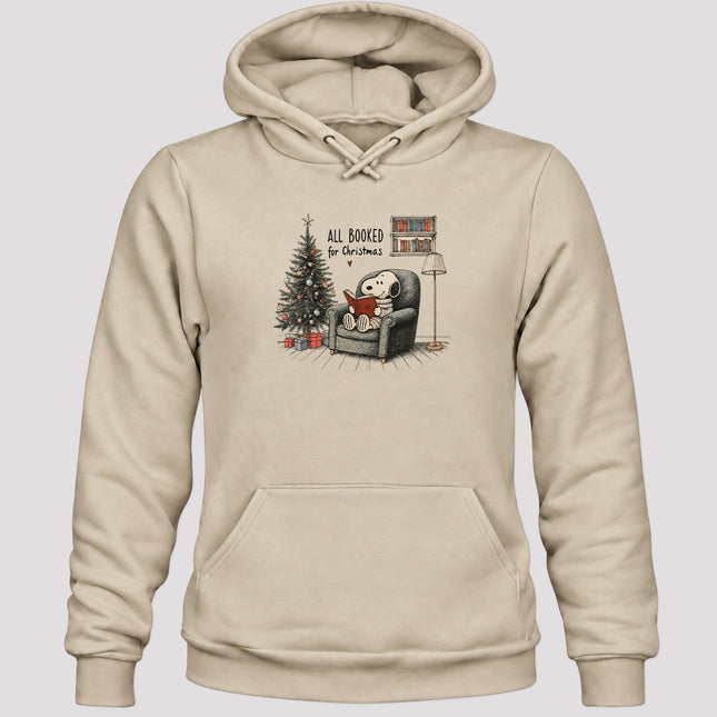 All Booked for Christmas Cozy Reading Book Lover Hoodie