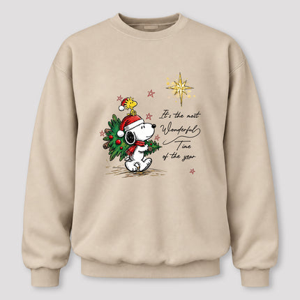 Most Wonderful Time Christmas Tree Star Sweatshirt