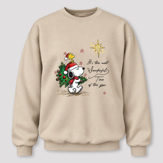 Most Wonderful Time Christmas Tree Star Sweatshirt