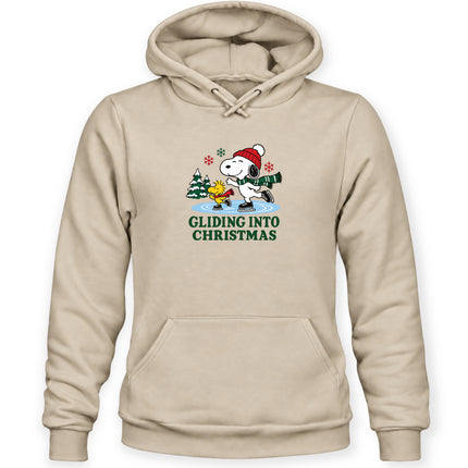 Gliding Into Christmas Ice Skating Winter Holiday Hoodie