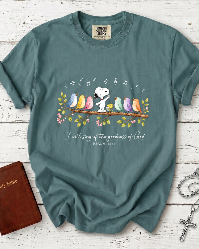 Comfort Colors Christian Psalm 89 1 Goodness of God Choir Worship T-Shirt