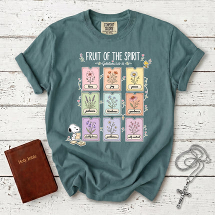 Comfort Colors Fruit of the Spirit Galatians 5 22 Christian Faith T-Shirt