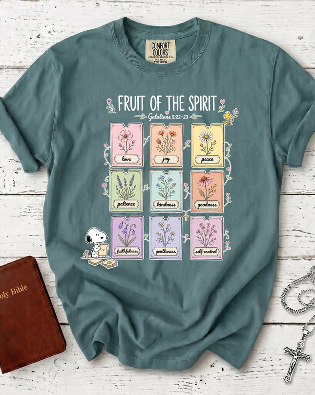 Comfort Colors Fruit of the Spirit Galatians 5 22 Christian Faith T-Shirt