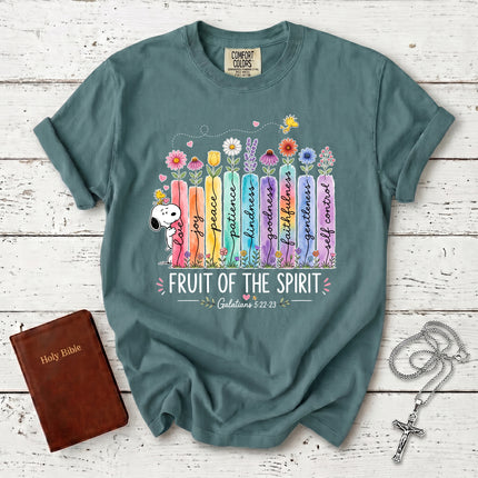 Comfort Colors Fruit of the Spirit Galatians 5:22 Pastel Garden Faith T-Shirt
