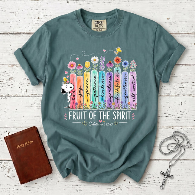 Comfort Colors Fruit of the Spirit Galatians 5:22 Pastel Garden Faith T-Shirt