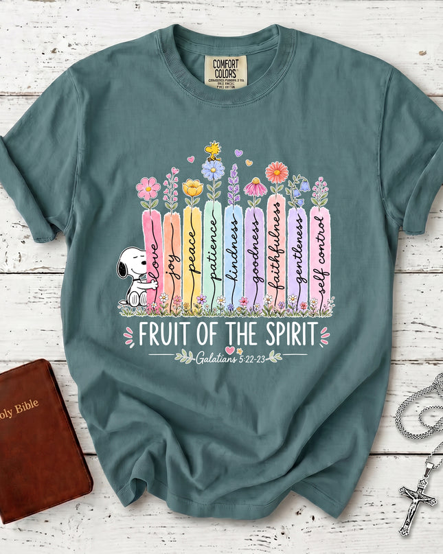 Comfort Colors Fruit of the Spirit Galatians 5:22 Floral Christian T-Shirt