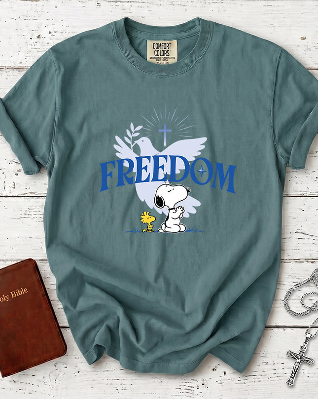 Comfort Colors Freedom Dove Cross Christian T-Shirt