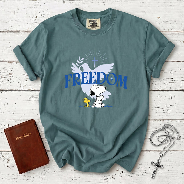 Comfort Colors Freedom Dove Cross Christian T-Shirt