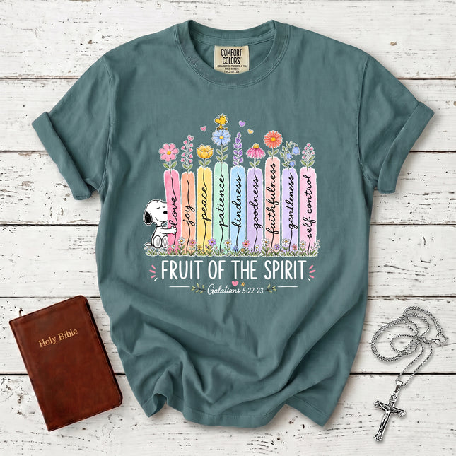 Comfort Colors Fruit of the Spirit Galatians 5:22 Pastel Floral Garden T-Shirt