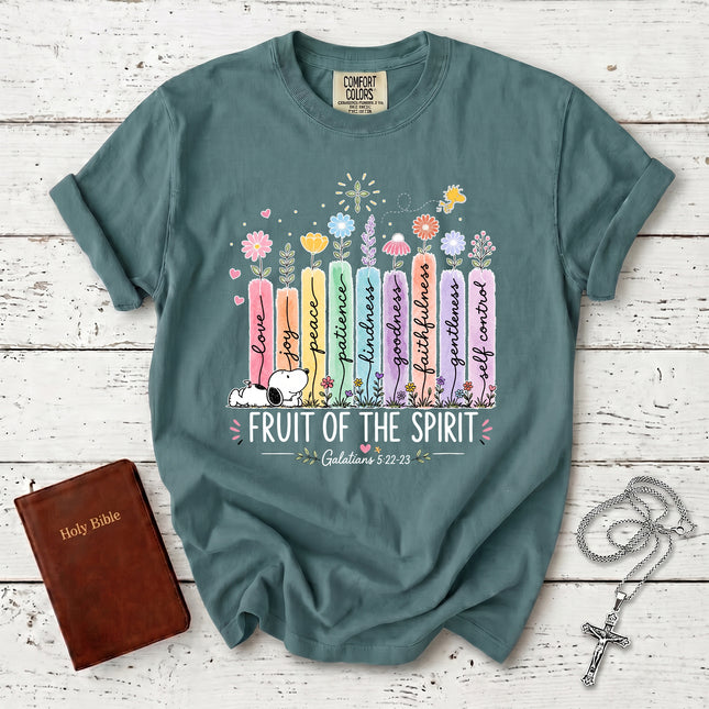 Comfort Colors Fruit of the Spirit Galatians 5:22 Floral Faith T-Shirt