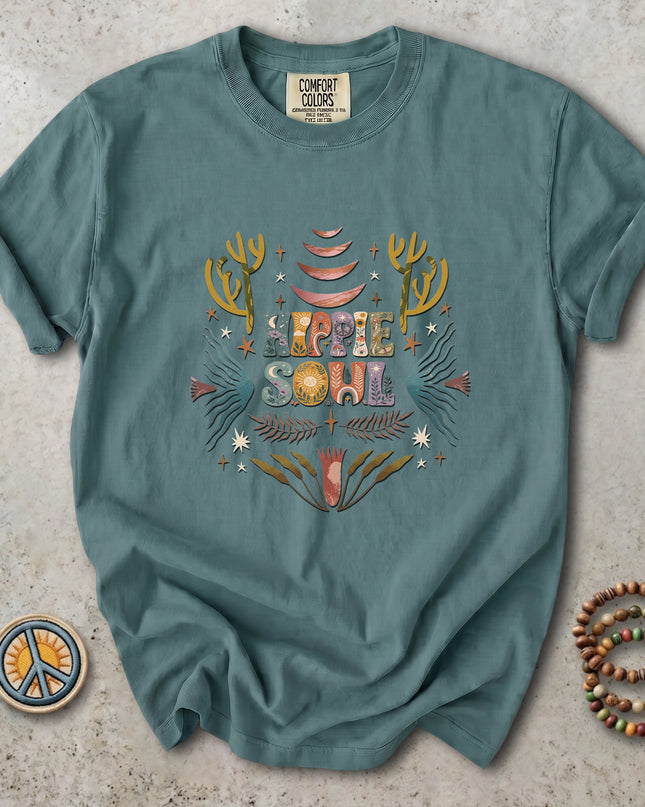 Comfort Colors Hippie Soul Boho Desert Cactus Retro T-Shirt