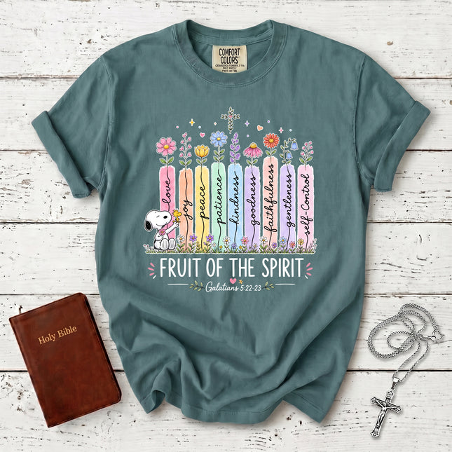 Comfort Colors Fruit of the Spirit Galatians 5:22 Floral Christian T-Shirt