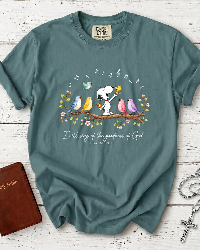 Comfort Colors Christian Psalm 89 1 Goodness of God Songbird Worship T-Shirt