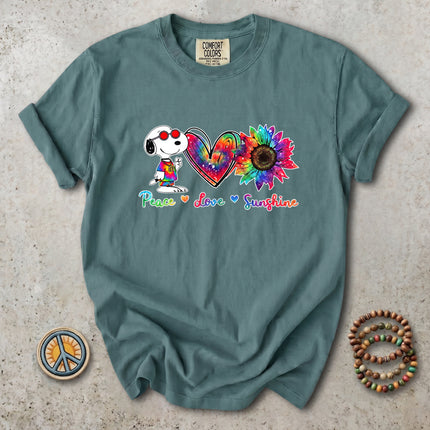 Comfort Colors Peace Love Sunshine Tie Dye Sunflower T-Shirt