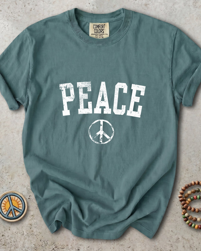 Comfort Colors Peace Sign Vintage Distressed Graphic T-Shirt