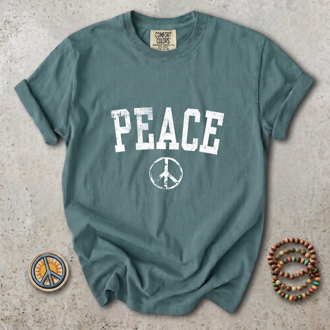 Comfort Colors Peace Sign Vintage Distressed Graphic T-Shirt