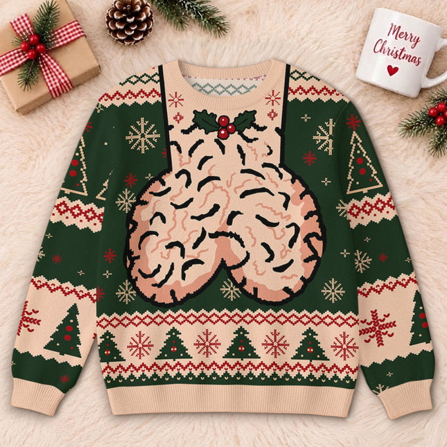 Funny Christmas Balls Ugly Sweatshirt Naughty Holiday Humor