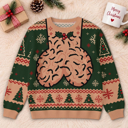 Funny Christmas Balls Ugly Sweatshirt Naughty Holiday Humor