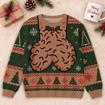 Funny Christmas Balls Ugly Sweatshirt Naughty Holiday Humor