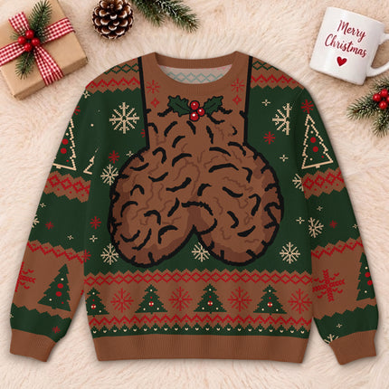 Funny Christmas Balls Ugly Sweatshirt Naughty Holiday Humor