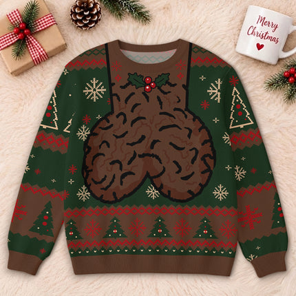 Funny Christmas Balls Ugly Sweatshirt Naughty Holiday Humor