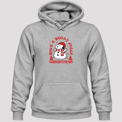 Holly Jolly Christmas Snowflake Winter Scarf Hoodie