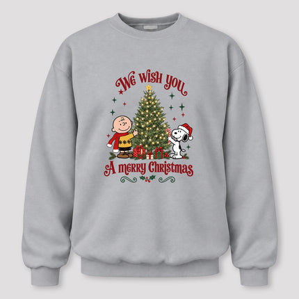 We Wish You a Merry Christmas Tree Lights Crewneck Sweatshirt