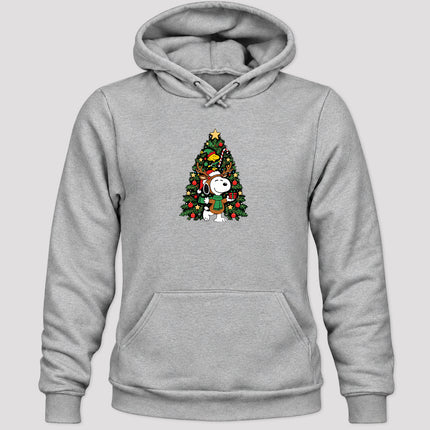 Christmas Tree Reindeer Antlers Festive Gift Hoodie
