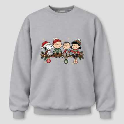 Cozy Christmas Garland Winter Knit Design Sweatshirt