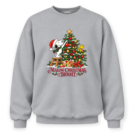 Making Christmas Bright Festive Tree Decorating Sweatshirt
