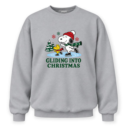 Gliding Into Christmas Ice Skating Winter Holiday Sweatshirt