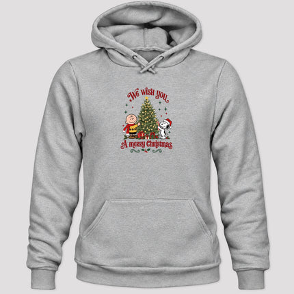 We Wish You a Merry Christmas Festive Tree Graphic Hoodie