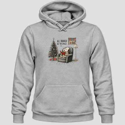 All Booked for Christmas Cozy Reading Book Lover Hoodie