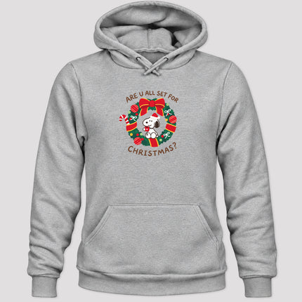 Christmas Wreath Are U All Set for Christmas Hoodie