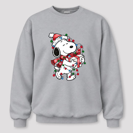 Christmas Lights Wrapped Gift Festive Holiday Sweatshirt