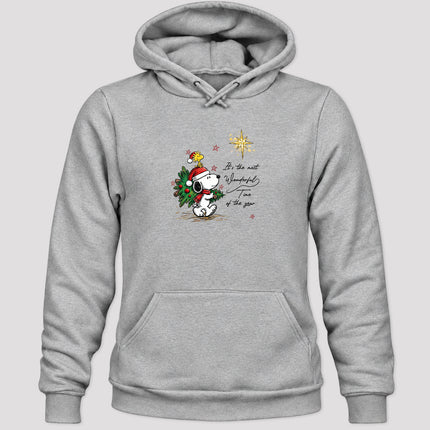 Most Wonderful Time Christmas Tree Golden Star Hoodie
