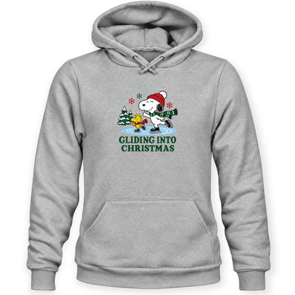 Gliding Into Christmas Ice Skating Winter Holiday Hoodie