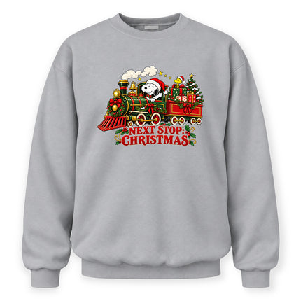 Next Stop Christmas Train Vintage Holiday Gifts Sweatshirt