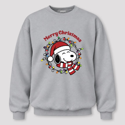 Merry Christmas Santa Hat Colorful Lights Sweatshirt