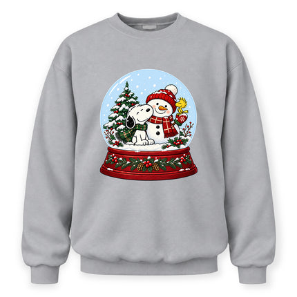 Christmas Snow Globe Snowman Cozy Winter Sweatshirt