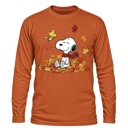 Fall Leaves Cozy Autumn Graphic Long Sleeve T-Shirt