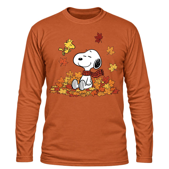 Fall Leaves Cozy Autumn Graphic Long Sleeve T-Shirt