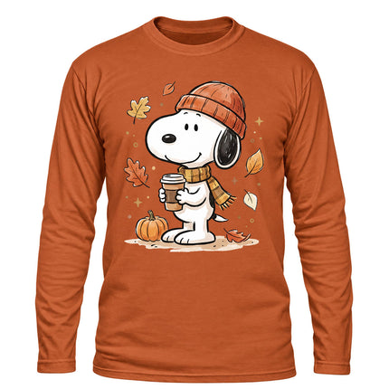Fall Coffee Pumpkin Cozy Autumn Long Sleeve T-Shirt