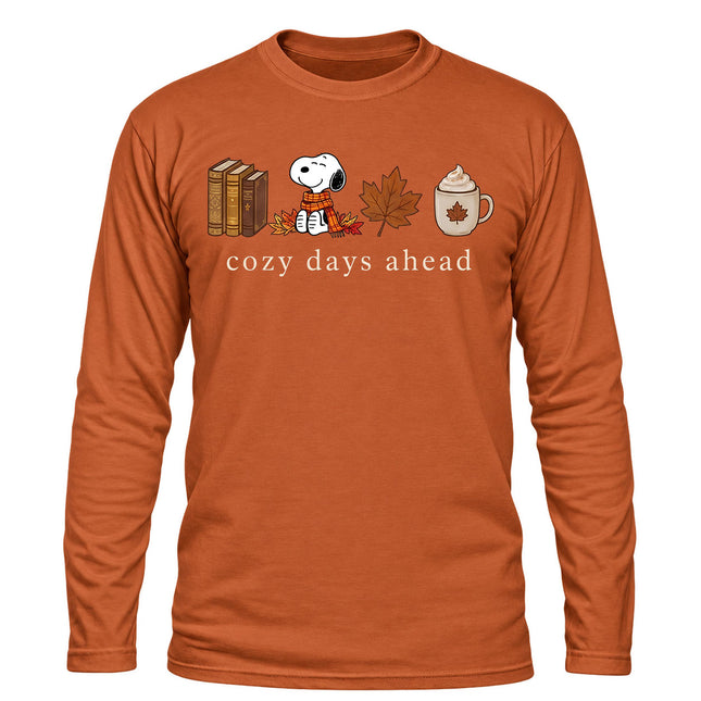 Cozy Days Ahead Fall Coffee Autumn Long Sleeve T-Shirt