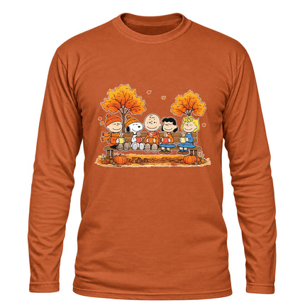 Cozy Fall Pumpkin Autumn Leaves Long Sleeve T-Shirt