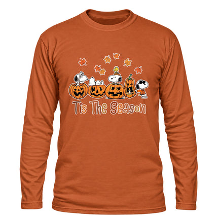 Fall Pumpkin Shirt Tis The Season Autumn Long Sleeve T-Shirt