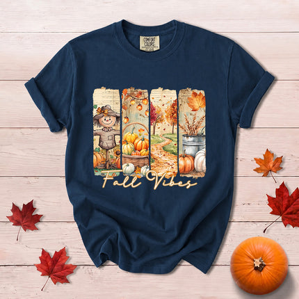Comfort Colors Fall Vibes Scarecrow Pumpkin Thanksgiving T-Shirt