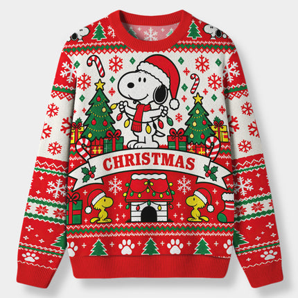 Christmas Ugly Sweatshirt Festive Lights Fair Isle