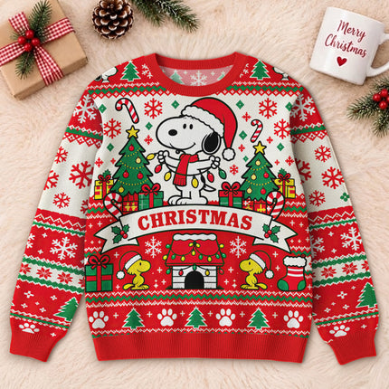 Christmas Ugly Sweatshirt Festive Lights Fair Isle