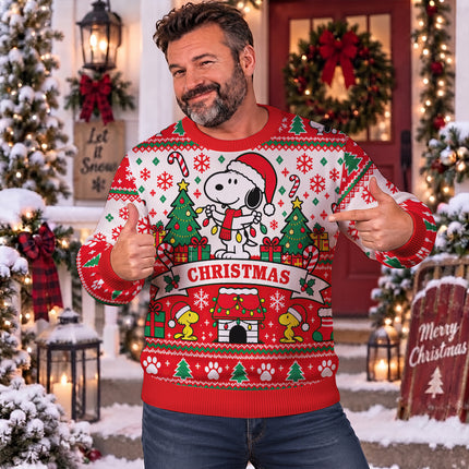 Christmas Ugly Sweatshirt Festive Lights Fair Isle